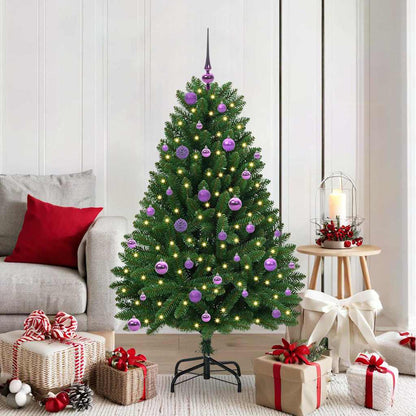 Künstlicher Weihnachtsbaum 150 cm 150 LEDs Warmes Weiß Grün