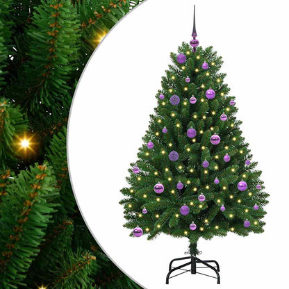 Künstlicher Weihnachtsbaum 150 cm 150 LEDs Warmes Weiß Grün