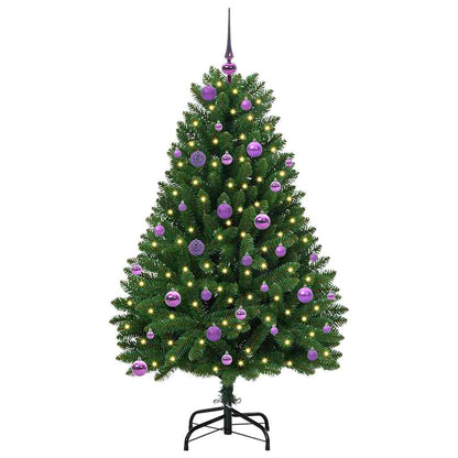 Künstlicher Weihnachtsbaum 150 cm 150 LEDs Warmes Weiß Grün