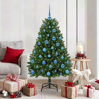 Künstlicher Weihnachtsbaum 150 cm 150 LEDs Warmes Weiß Grün