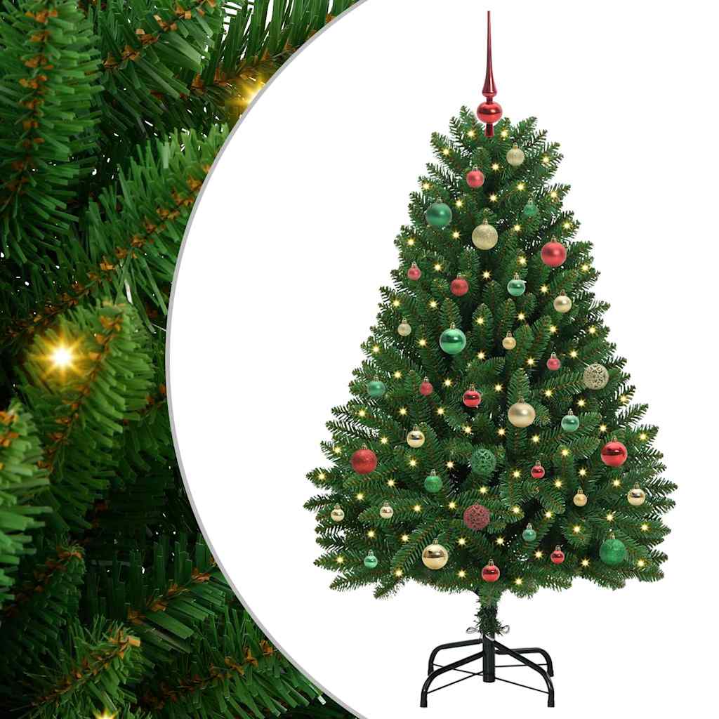 Künstlicher Weihnachtsbaum 150 cm 150 LEDs Warmes Weiß Grün