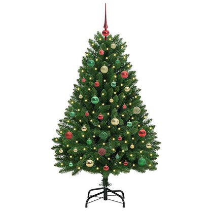 Künstlicher Weihnachtsbaum 150 cm 150 LEDs Warmes Weiß Grün