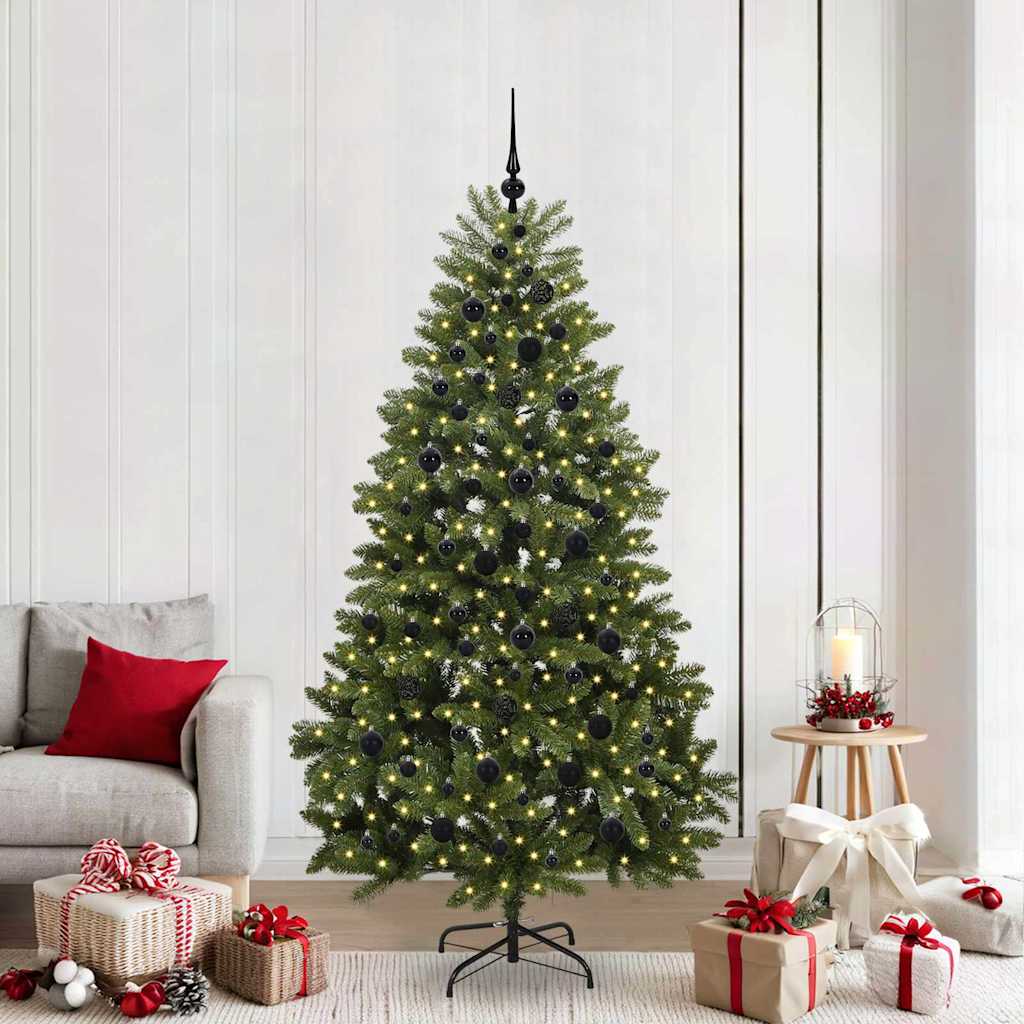 Künstlicher Weihnachtsbaum Grün 210 cm PVC und Metall
