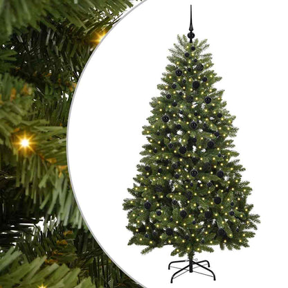 Künstlicher Weihnachtsbaum 210 cm 300 LEDs Warmes Weiß Grün