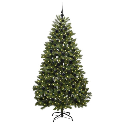 Künstlicher Weihnachtsbaum 210 cm 300 LEDs Warmes Weiß Grün