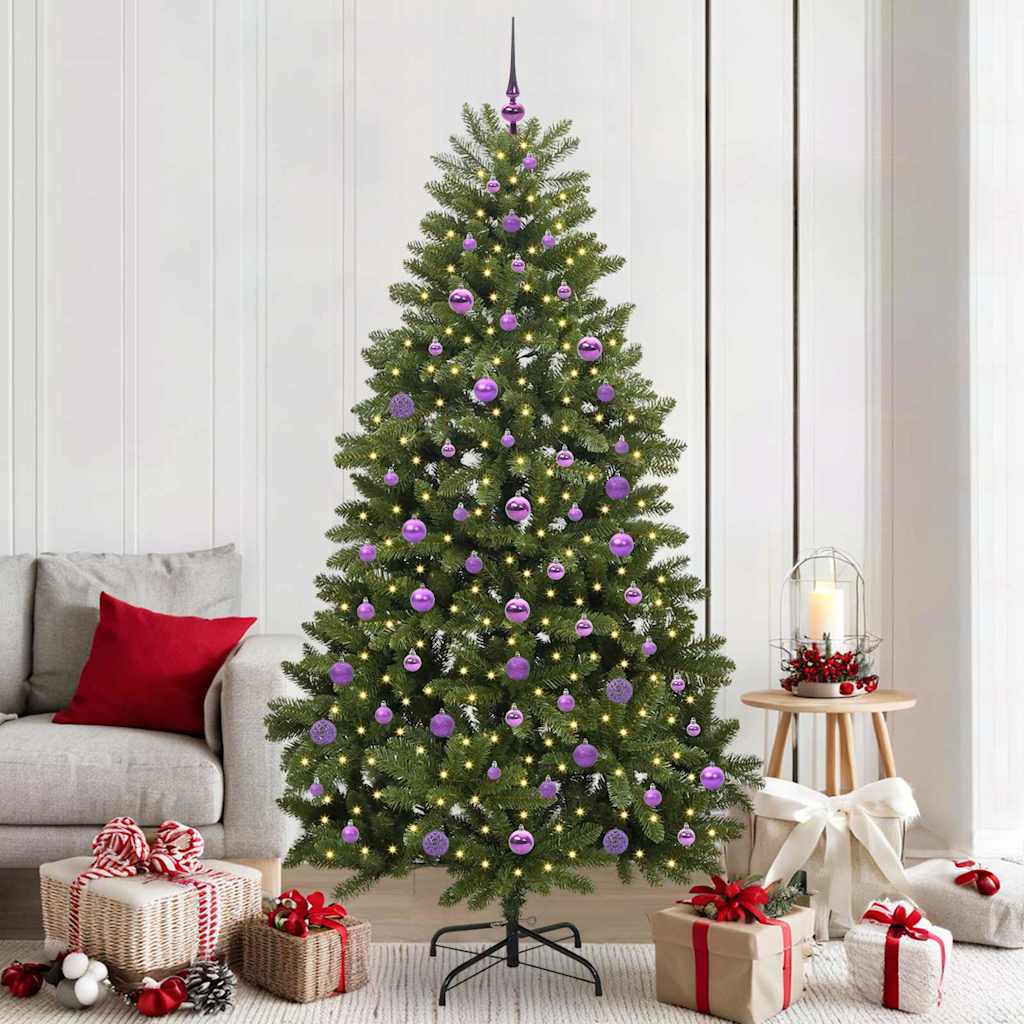 Künstlicher Weihnachtsbaum Grün 210 cm PVC und Metall