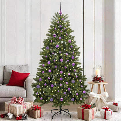 Künstlicher Weihnachtsbaum 210 cm 300 LEDs Warmes Weiß Grün