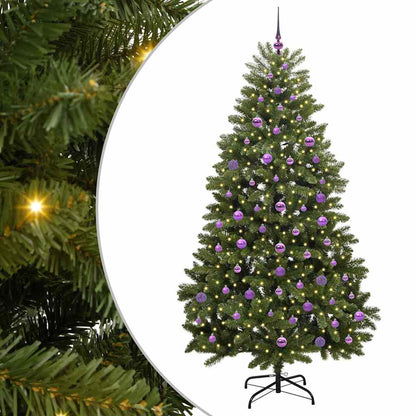 Künstlicher Weihnachtsbaum 210 cm 300 LEDs Warmes Weiß Grün