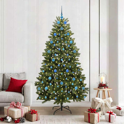Künstlicher Weihnachtsbaum 210 cm 300 LEDs Warmes Weiß Grün