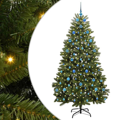 Künstlicher Weihnachtsbaum 210 cm 300 LEDs Warmes Weiß Grün