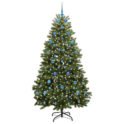 Künstlicher Weihnachtsbaum 210 cm 300 LEDs Warmes Weiß Grün