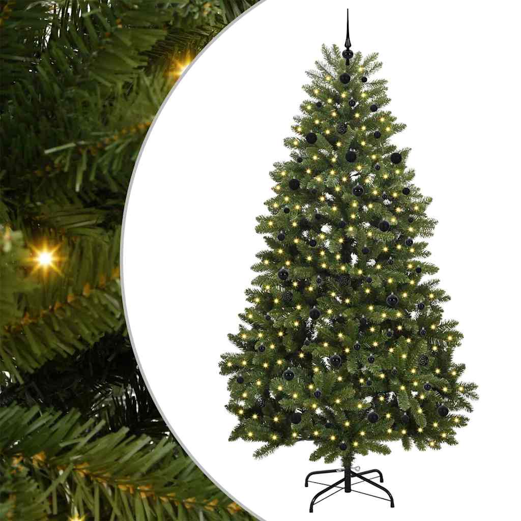 Künstlicher Weihnachtsbaum 240 cm 300 LEDs Warmes Weiß Grün