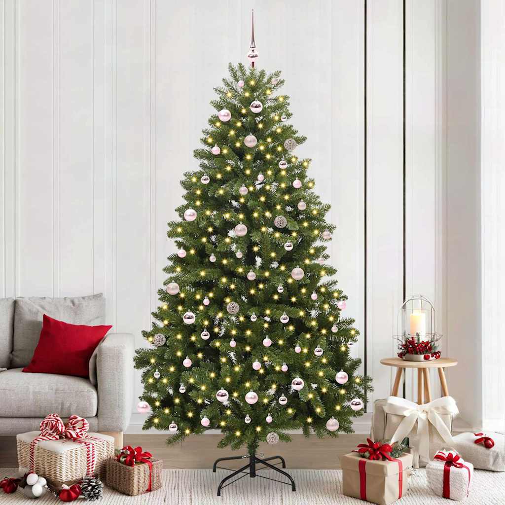 Künstlicher Weihnachtsbaum 240 cm 300 LEDs Warmes Weiß Grün