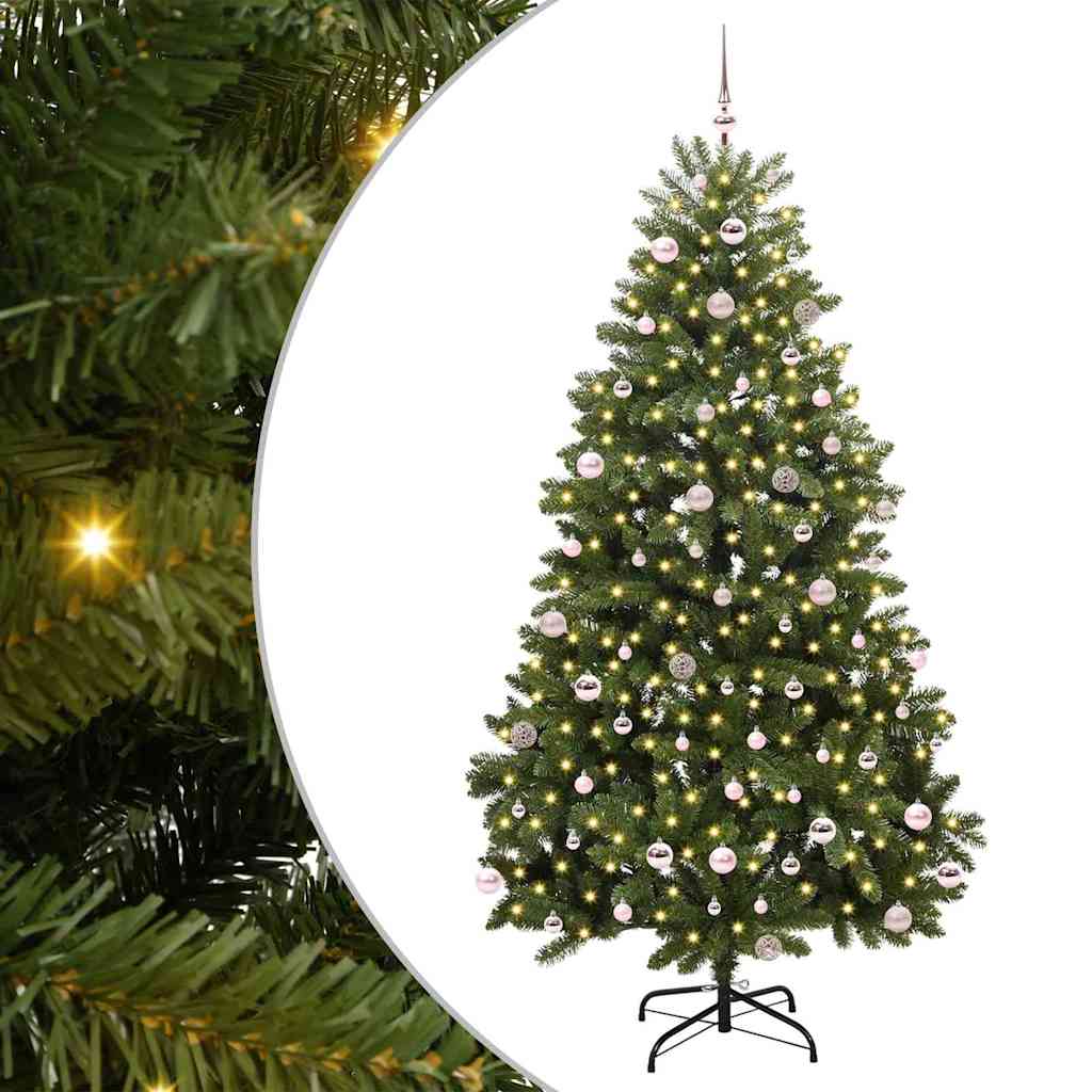 Künstlicher Weihnachtsbaum 240 cm 300 LEDs Warmes Weiß Grün