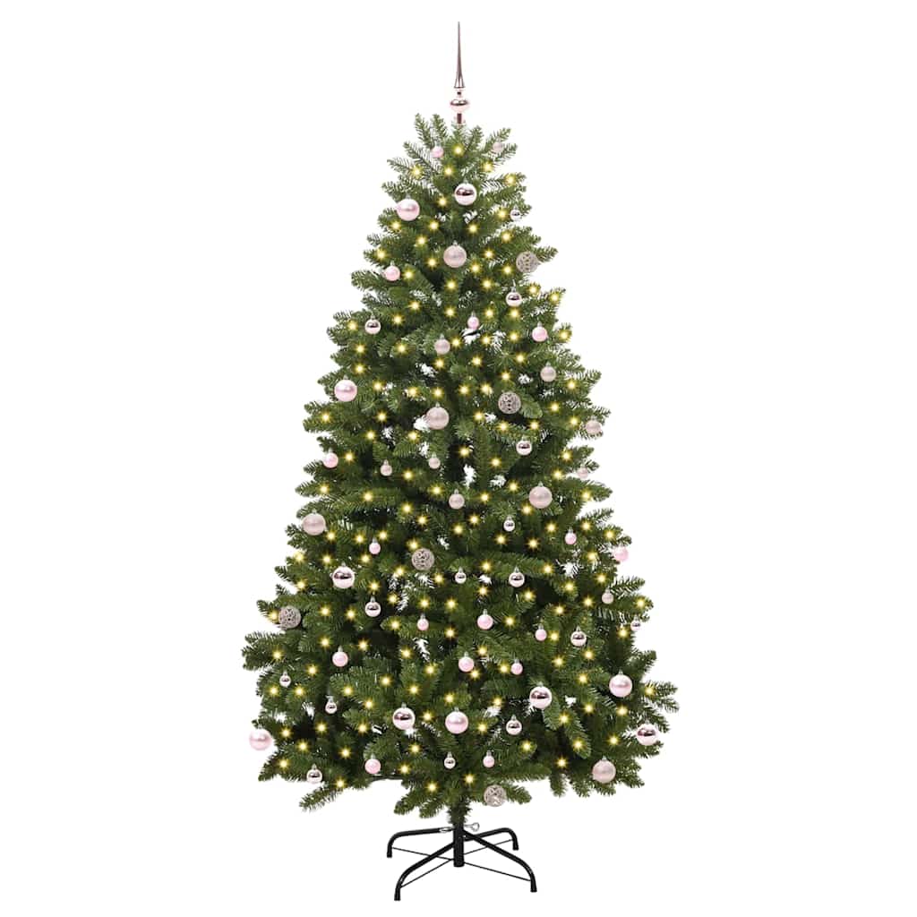 Künstlicher Weihnachtsbaum 240 cm 300 LEDs Warmes Weiß Grün