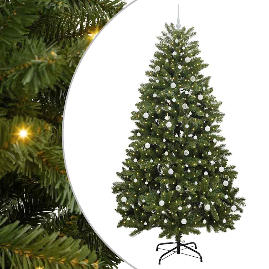 Künstlicher Weihnachtsbaum Grün 240 cm PVC und Metall