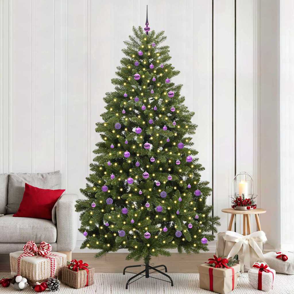 Künstlicher Weihnachtsbaum Grün 240 cm PVC und Metall
