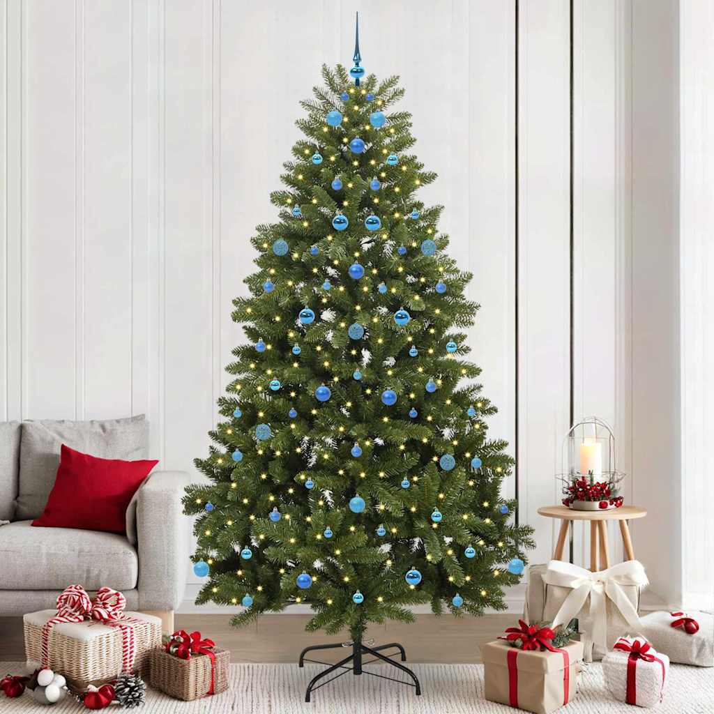 Künstlicher Weihnachtsbaum Grün 240 cm PVC und Metall
