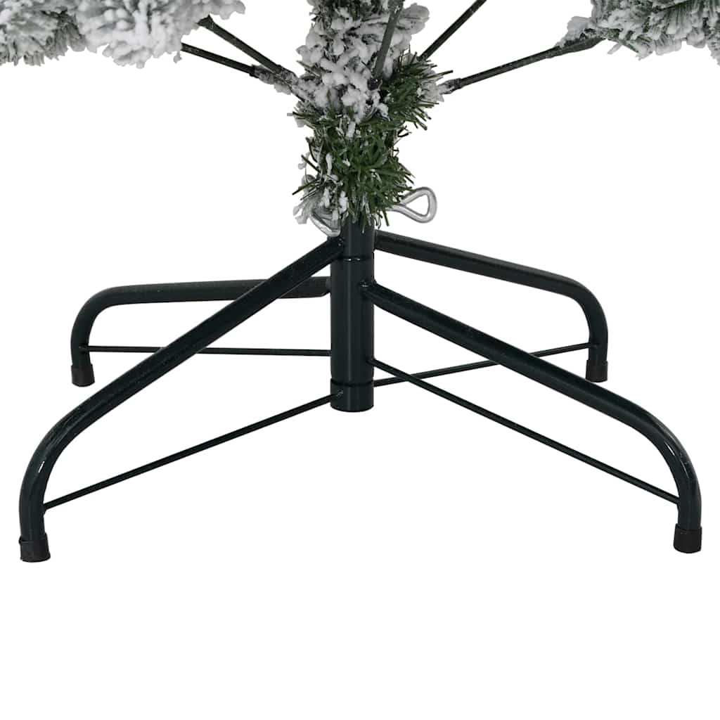 Künstlicher Weihnachtsbaum Grün und Weiß 120 cm PVC und Metall