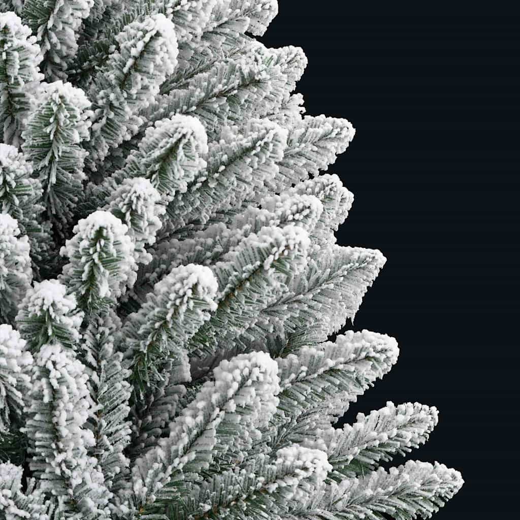 Künstlicher Weihnachtsbaum Grün und Weiß 150 cm PVC und Metall