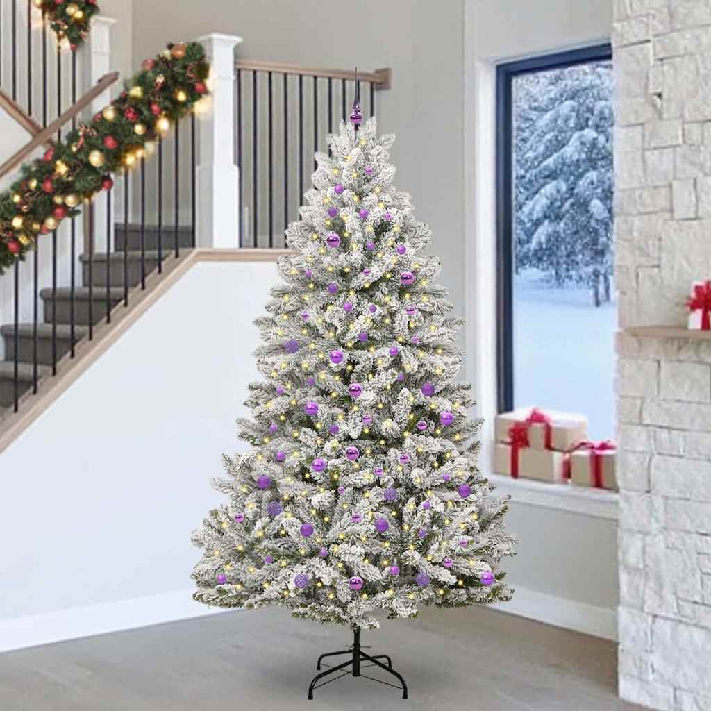 Künstlicher Weihnachtsbaum 240 cm 300 LEDs Warmes Weiß