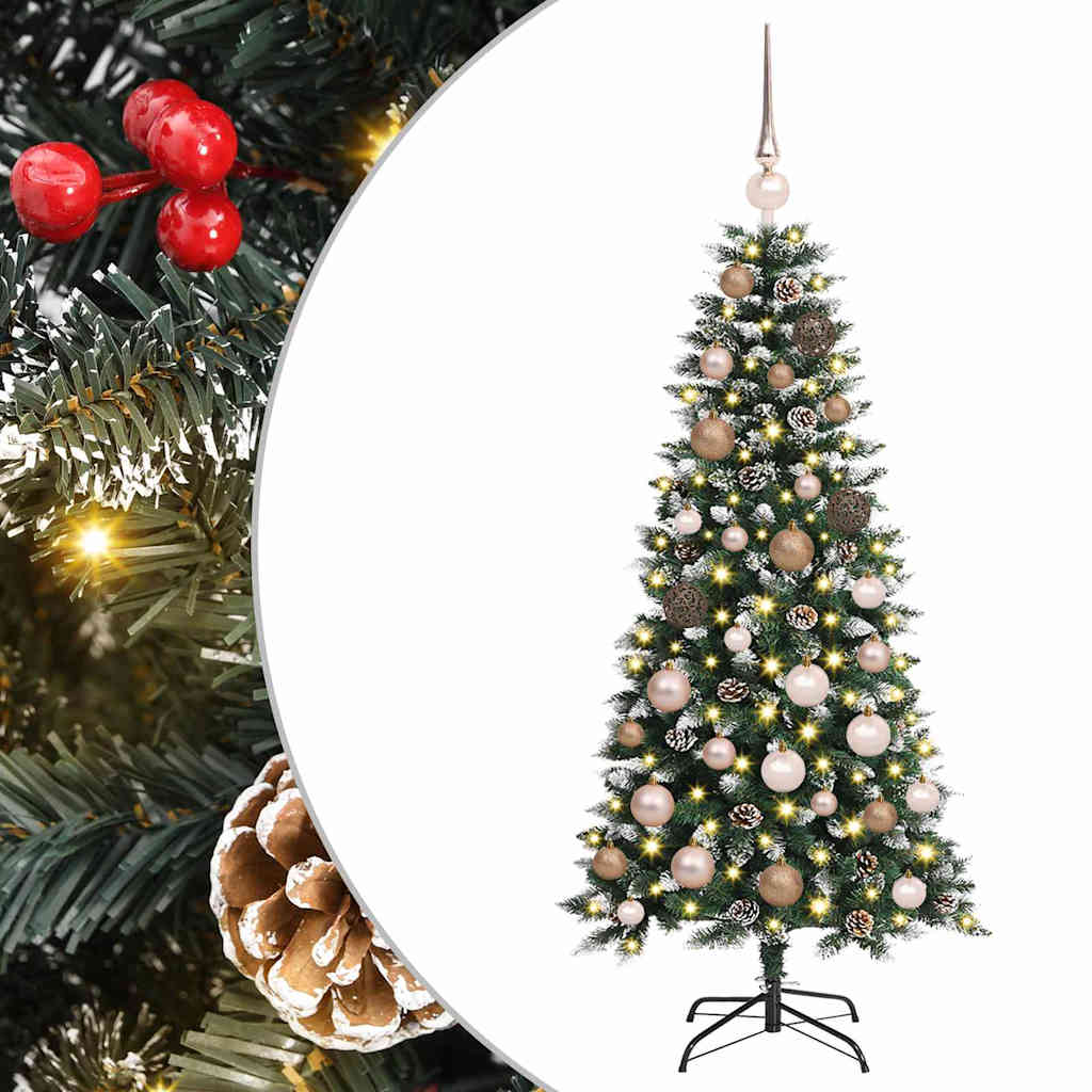 Künstlicher Weihnachtsbaum Grün 120 cm PVC, Plastik und Stahl