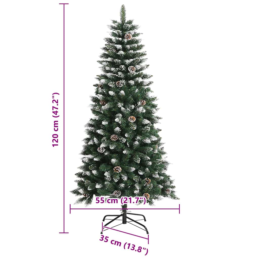 Künstlicher Weihnachtsbaum Grün 120 cm PVC, Plastik und Stahl