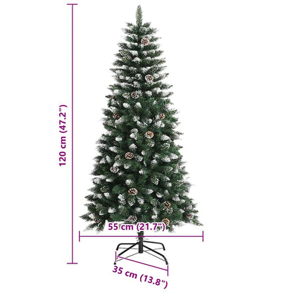 Künstlicher Weihnachtsbaum Grün 120 cm PVC, Plastik und Stahl