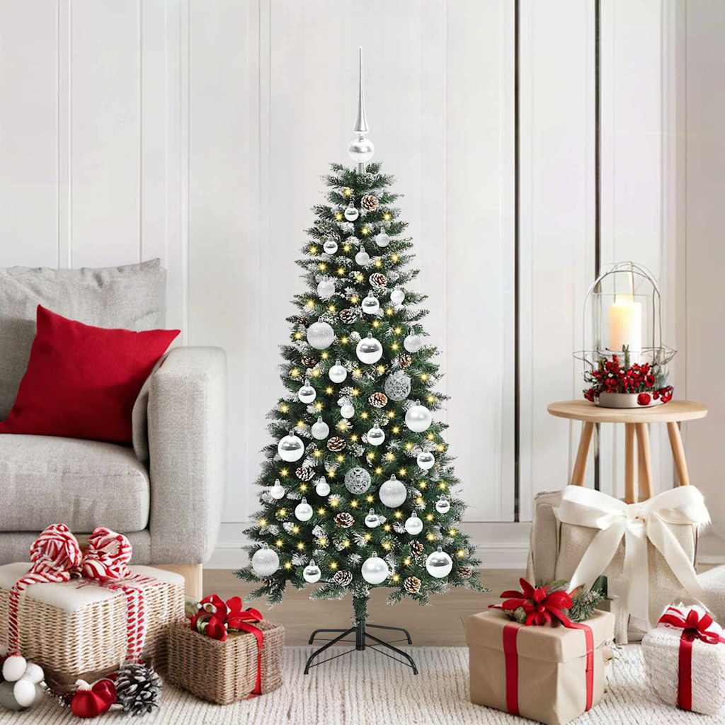 Künstlicher Weihnachtsbaum Grün 120 cm PVC, Plastik und Stahl