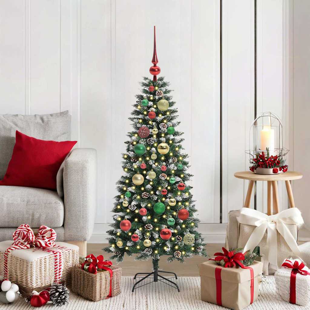 Künstlicher Weihnachtsbaum Grün 120 cm PVC, Plastik und Stahl
