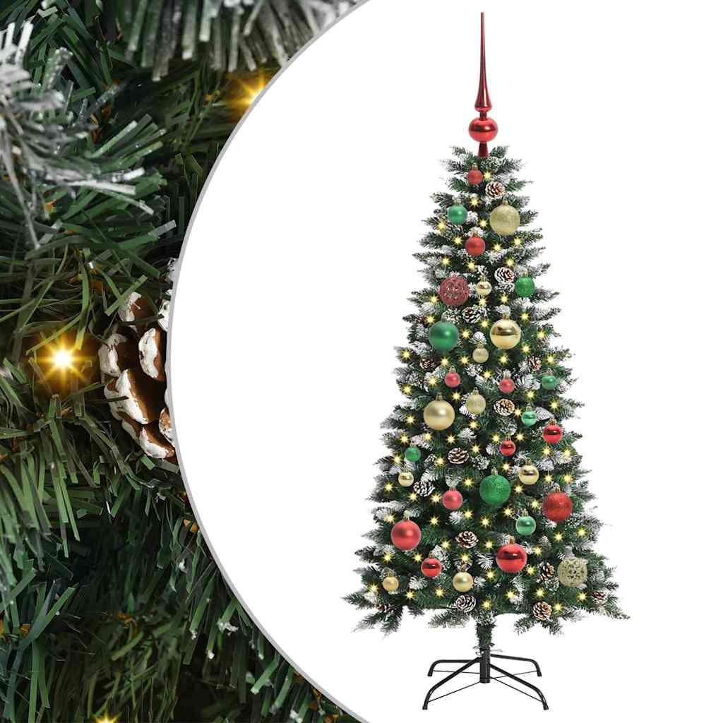 Künstlicher Weihnachtsbaum Grün 120 cm PVC, Plastik und Stahl
