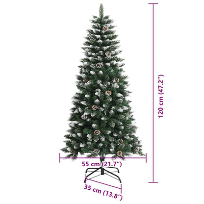 Künstlicher Weihnachtsbaum Grün 120 cm PVC, Plastik und Stahl