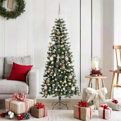 Künstlicher Weihnachtsbaum mit 150 LEDs mit Ständer Grün 150 cm
