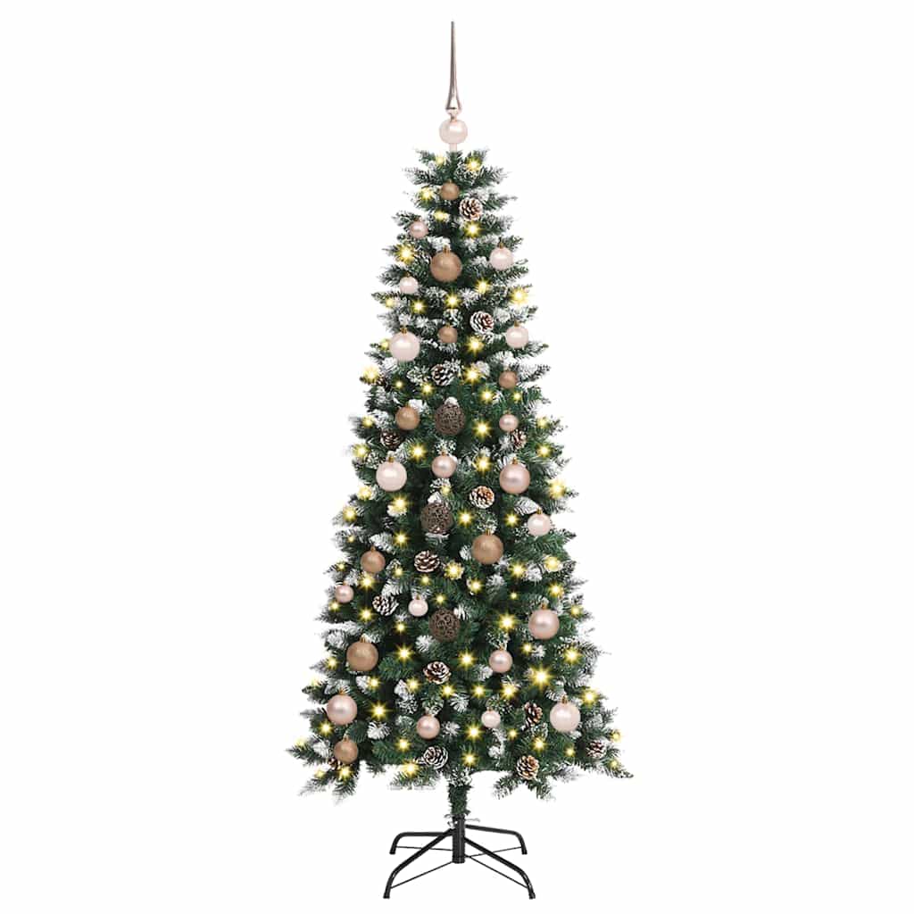Künstlicher Weihnachtsbaum mit 150 LEDs mit Ständer Grün 150 cm