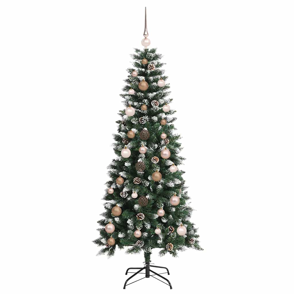 Künstlicher Weihnachtsbaum mit 150 LEDs mit Ständer Grün 150 cm