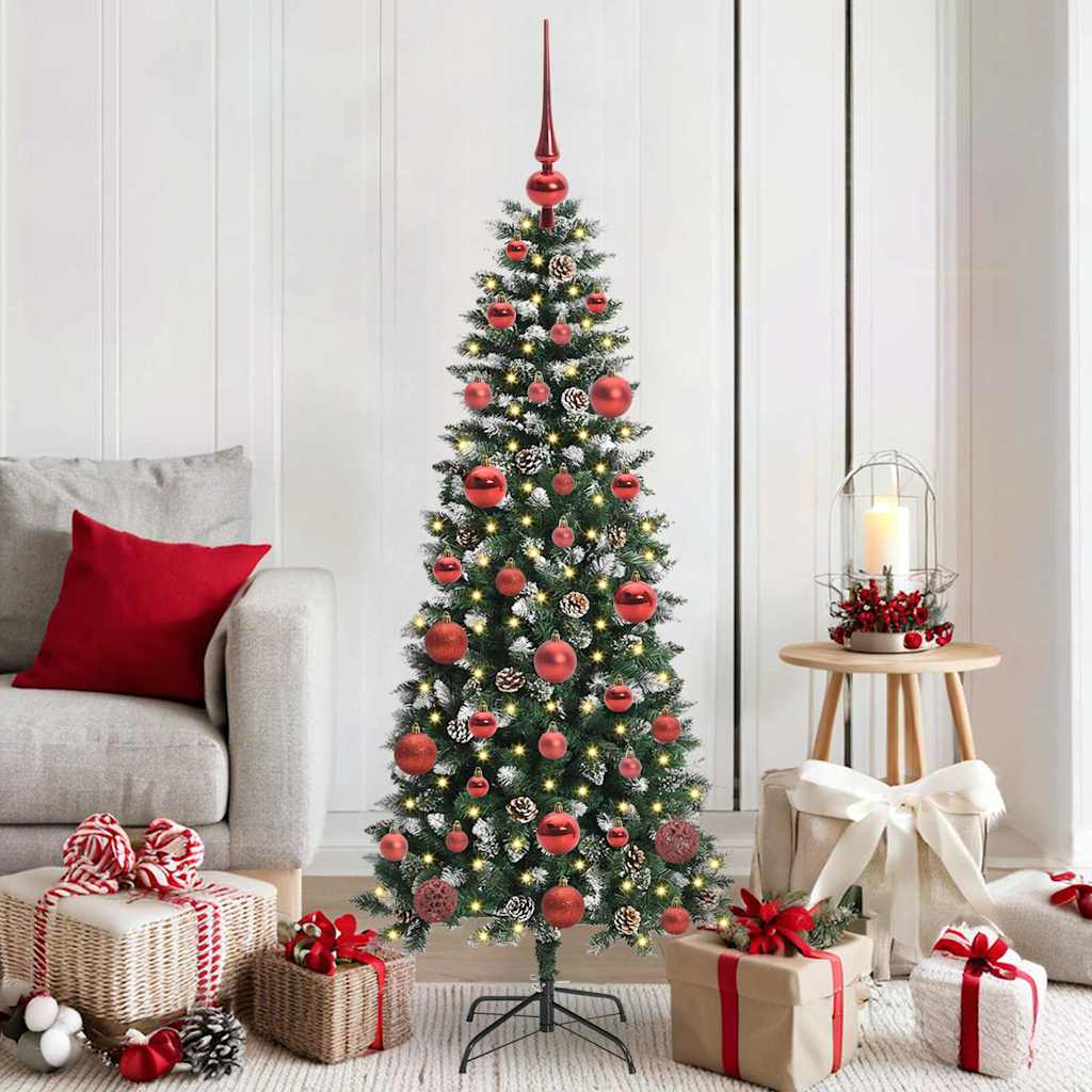 Künstlicher Weihnachtsbaum mit 150 LEDs mit Ständer Grün 150 cm