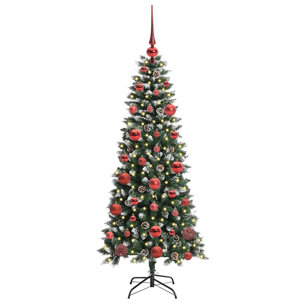 Künstlicher Weihnachtsbaum mit 150 LEDs mit Ständer Grün 150 cm