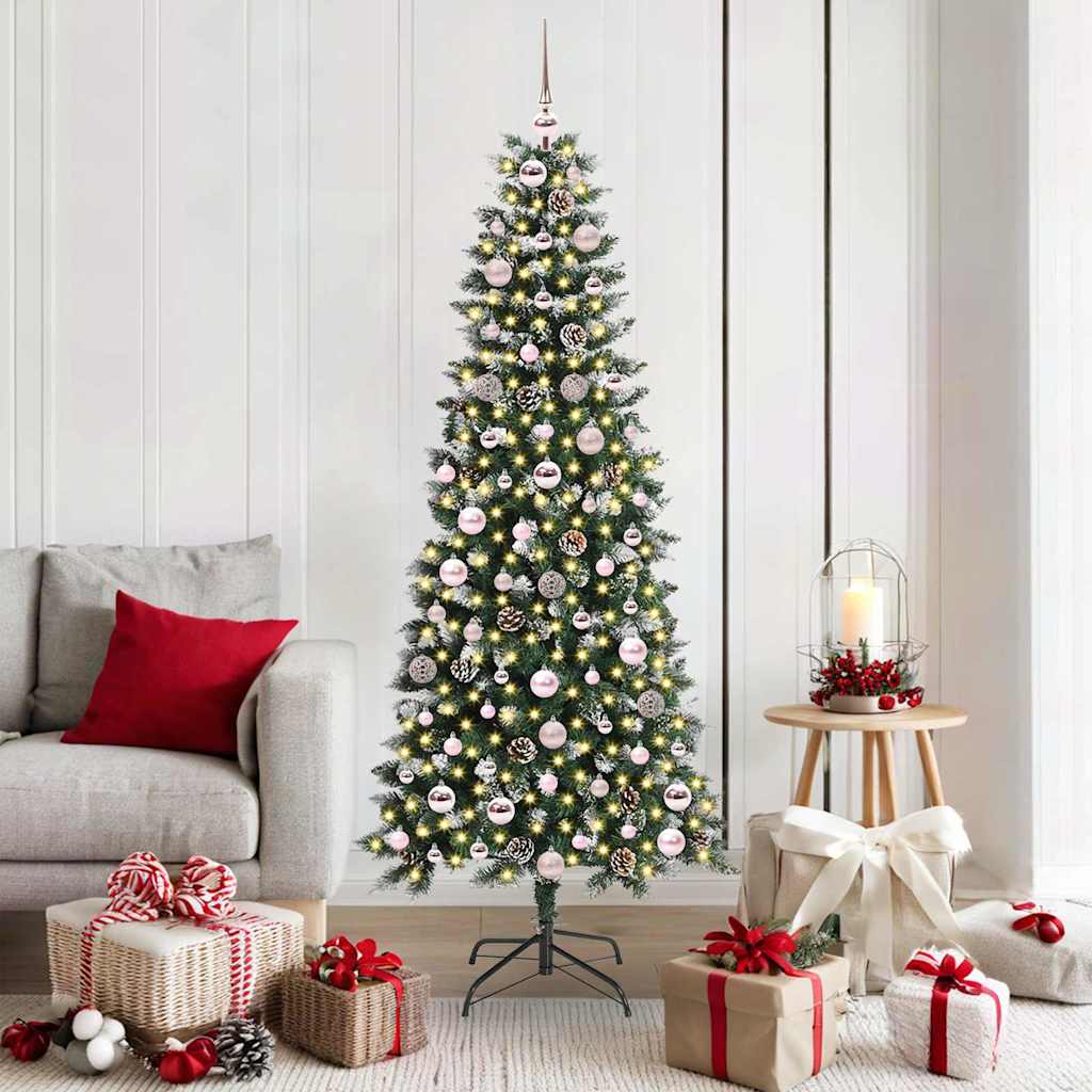 Künstlicher Weihnachtsbaum mit 300 LEDs mit Ständer Grün 180 cm