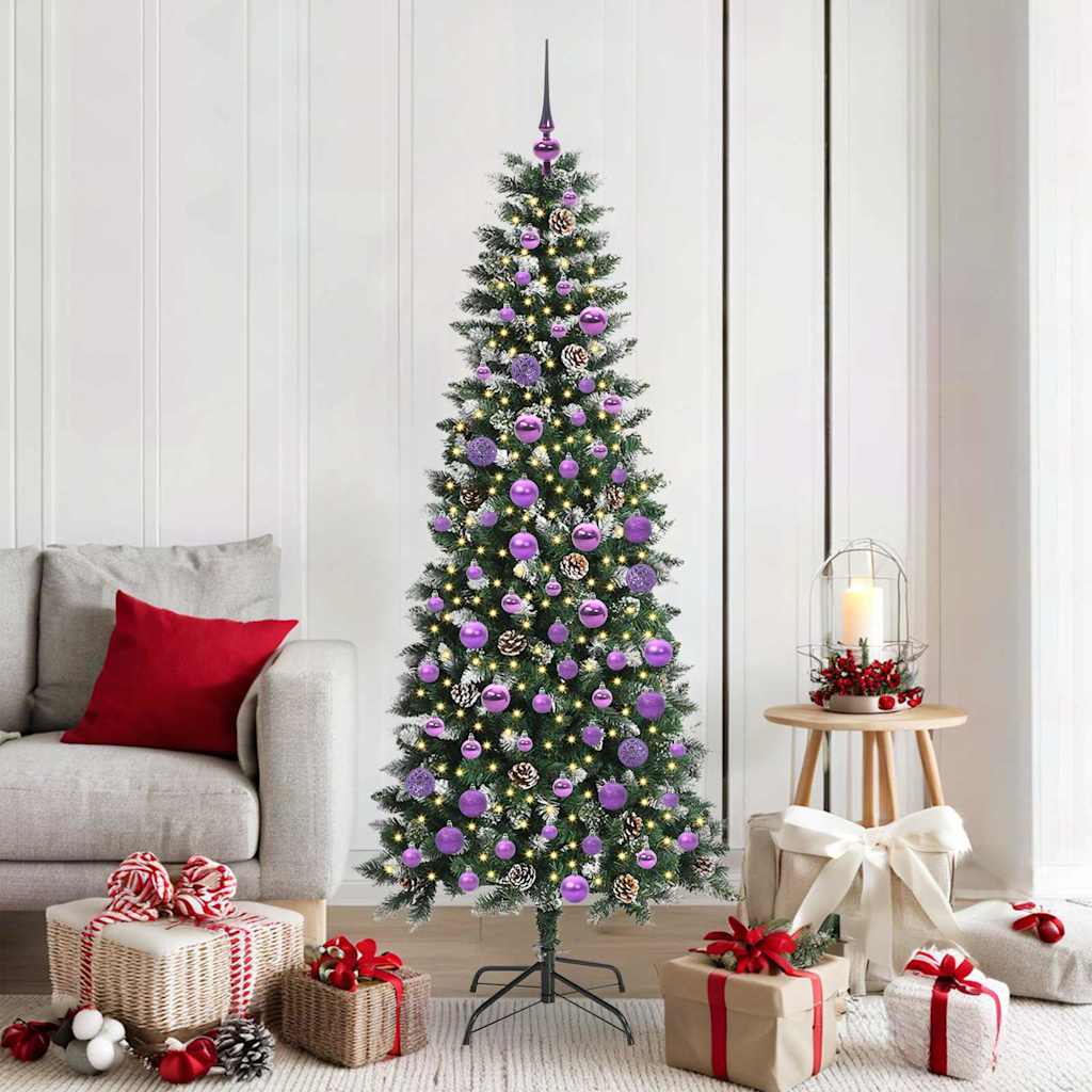 Künstlicher Weihnachtsbaum mit 300 LEDs mit Ständer Grün 180 cm