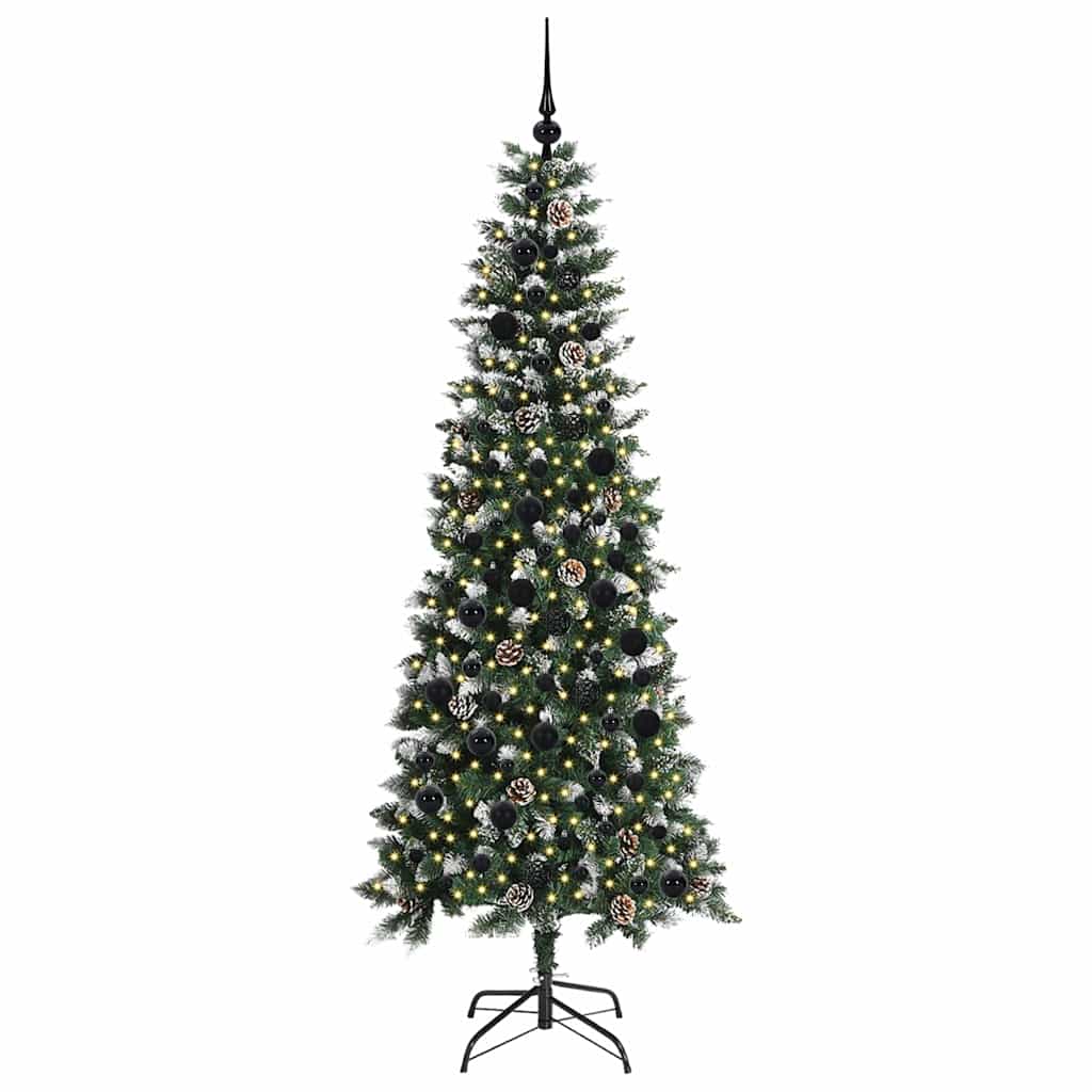 Künstlicher Weihnachtsbaum mit 300 LEDs mit Ständer Grün 210 cm