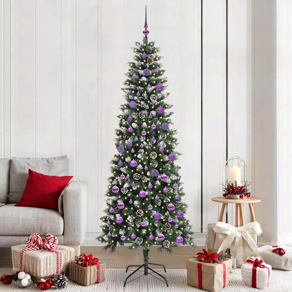Künstlicher Weihnachtsbaum mit 300 LEDs mit Ständer Grün 210 cm