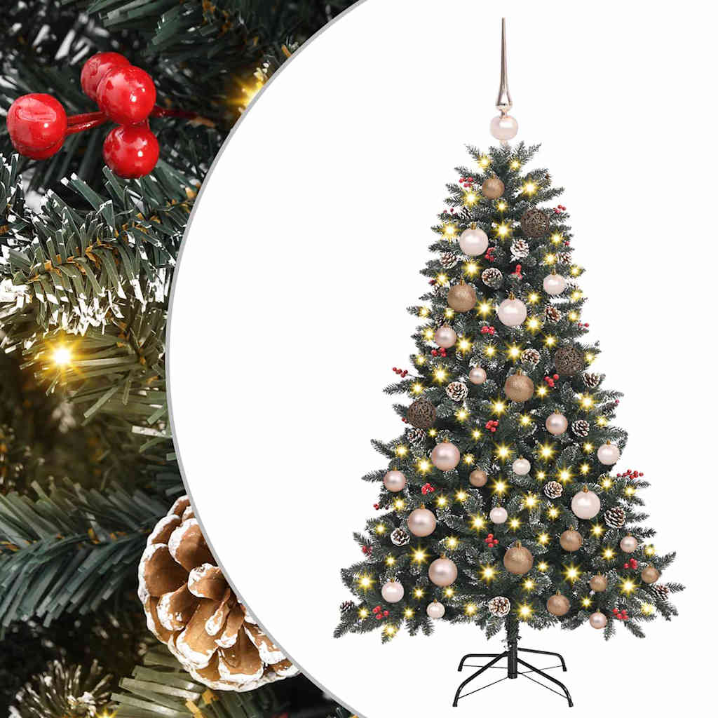 Künstlicher Weihnachtsbaum Grün 120 cm PVC, Plastik und Stahl