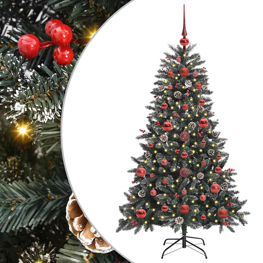 Künstlicher Weihnachtsbaum Grün 120 cm PVC, Plastik und Stahl
