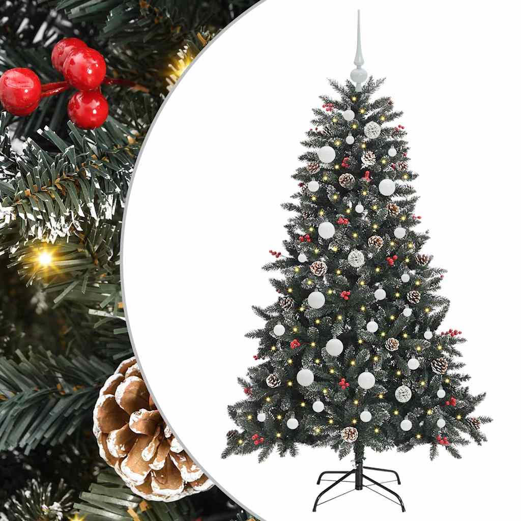 Künstlicher Weihnachtsbaum Grün 120 cm PVC, Plastik und Stahl