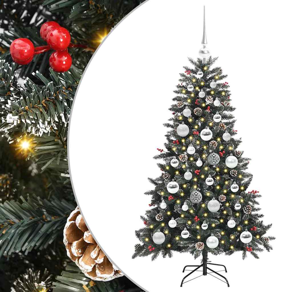 Künstlicher Weihnachtsbaum Grün 120 cm PVC, Plastik und Stahl