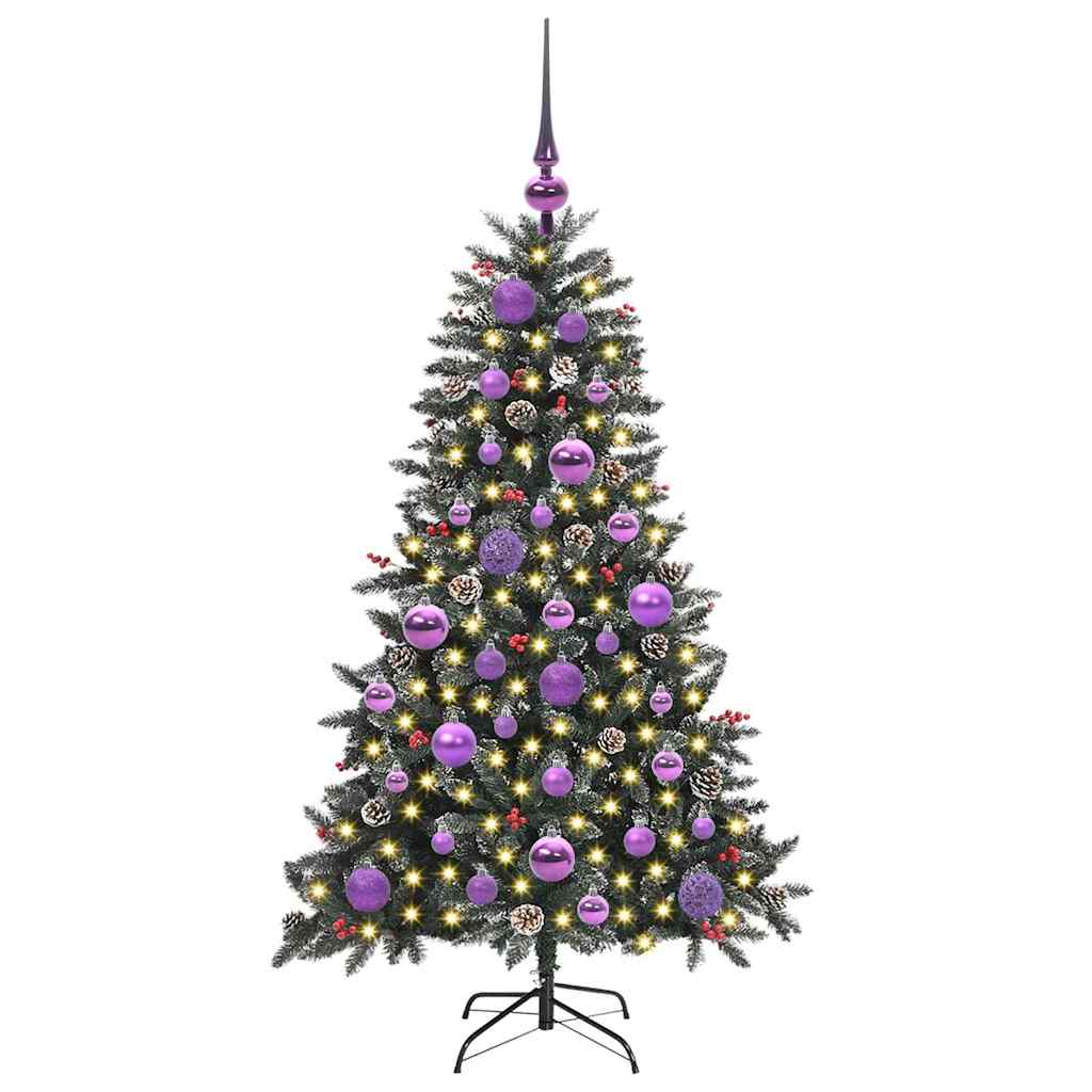 Künstlicher Weihnachtsbaum Grün 120 cm PVC, Plastik und Stahl