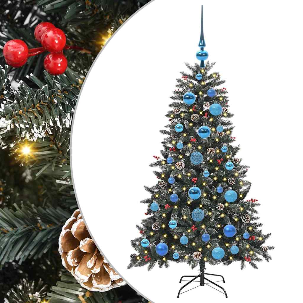 Künstlicher Weihnachtsbaum Grün 120 cm PVC, Plastik und Stahl