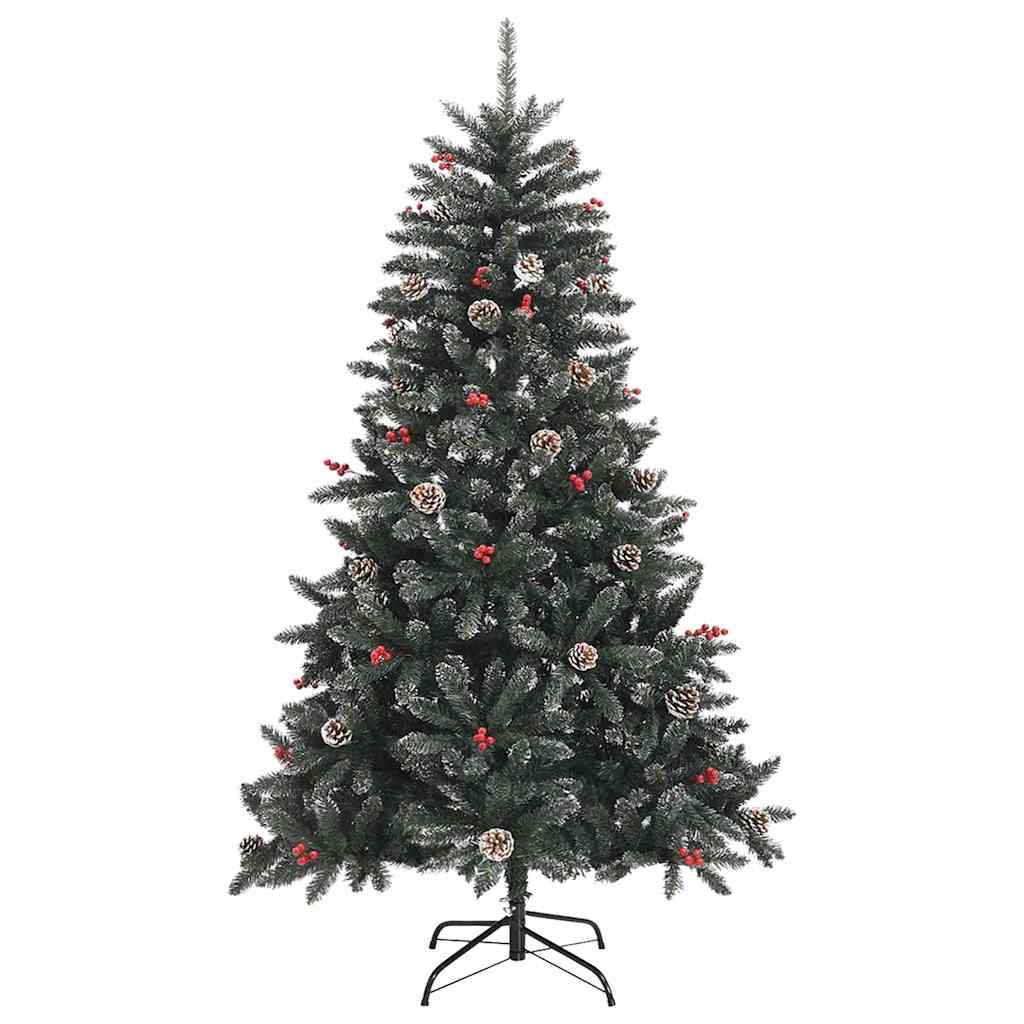 Künstlicher Weihnachtsbaum Grün 120 cm PVC, Plastik und Stahl