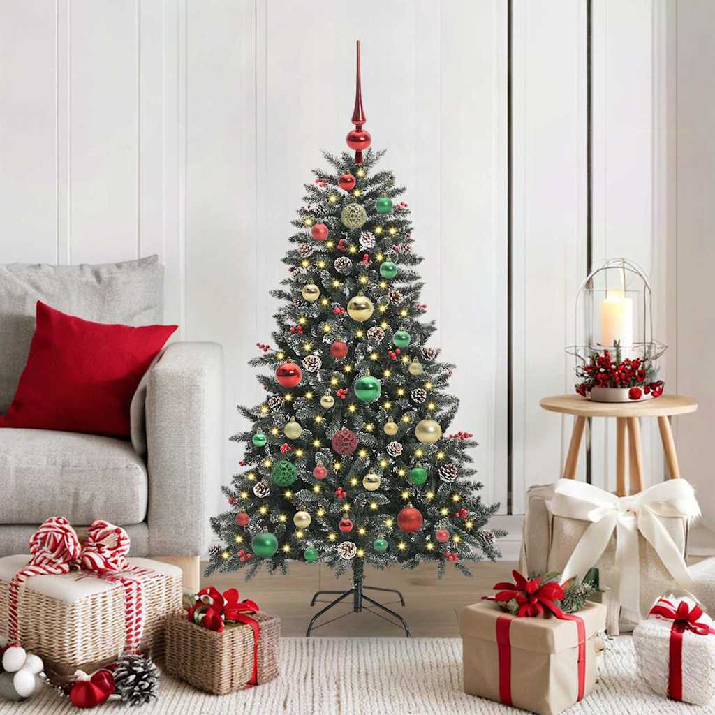 Künstlicher Weihnachtsbaum Grün 120 cm PVC, Plastik und Stahl