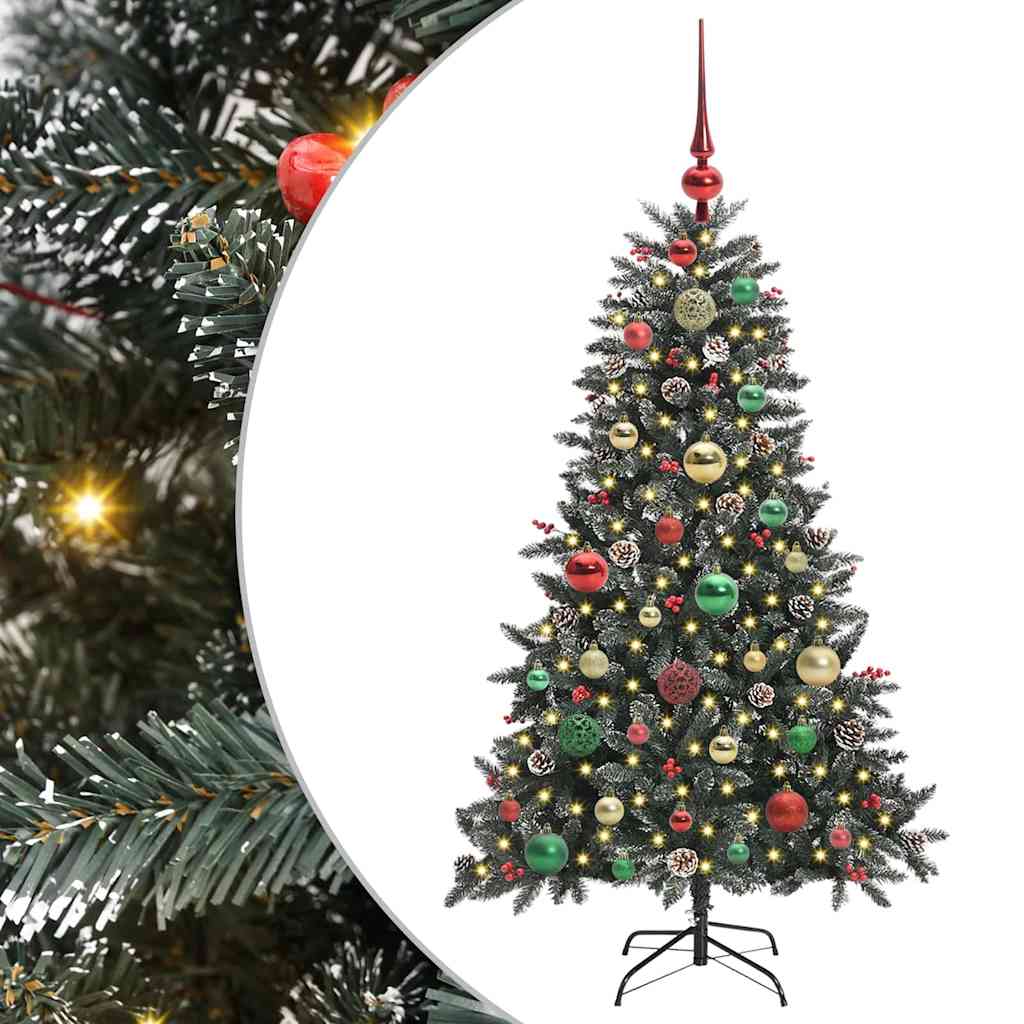 Künstlicher Weihnachtsbaum Grün 120 cm PVC, Plastik und Stahl